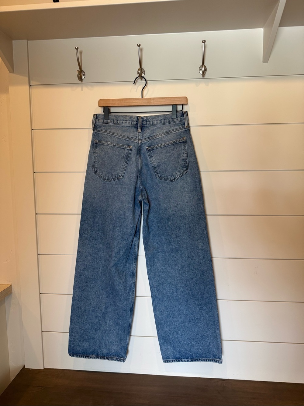 Agolde Light Wash Wide Leg Jeans - Picture 5 of 11